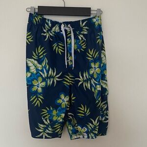 Kanu Surf Men’s Big Grenada Floral Navy Green Trunks Swim, Size 2XL (44-46)